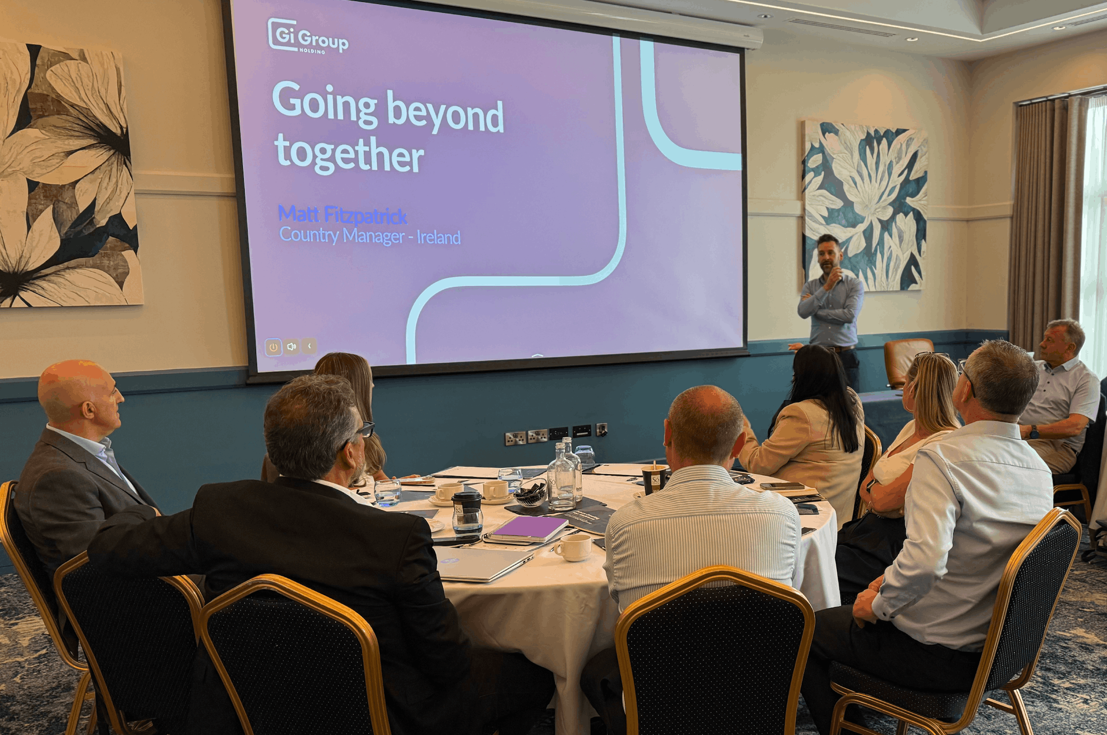 Matt Fitzpatrick and Gi Group colleagues at the integration day